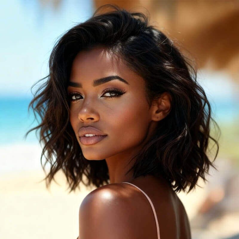 Wear and Go Wigs Bob Hairstyles Waves For Women Human Hair Wigs